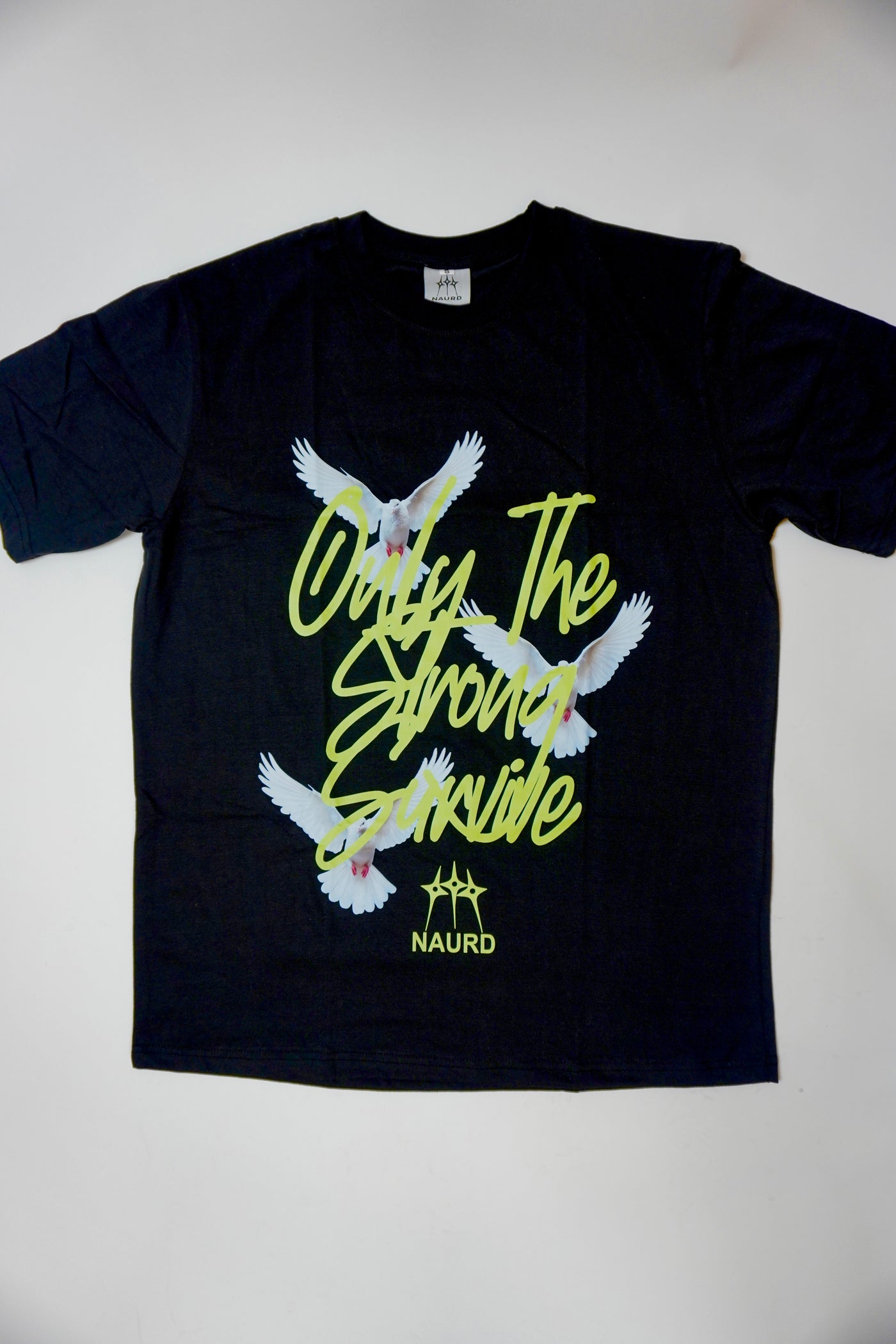 "Only The Strong Survive" Black Oversized graphic tee