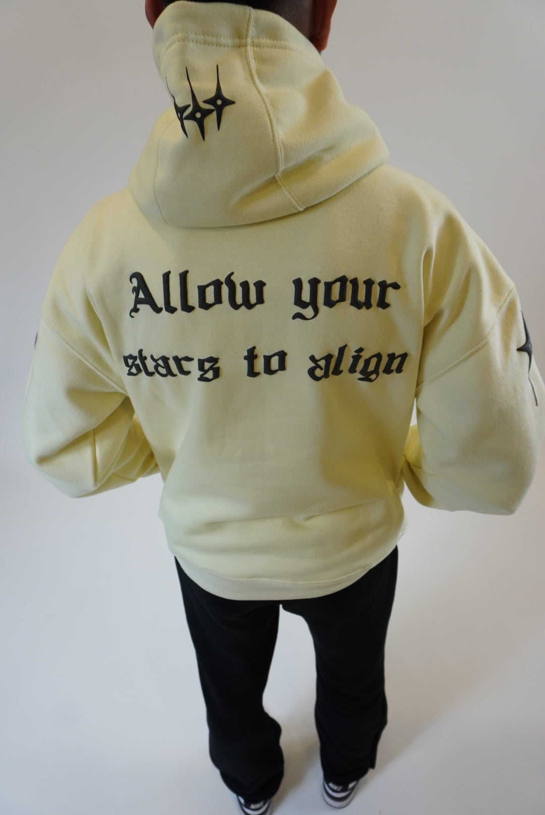 Naurd Off-White Rhinestone Hoodie