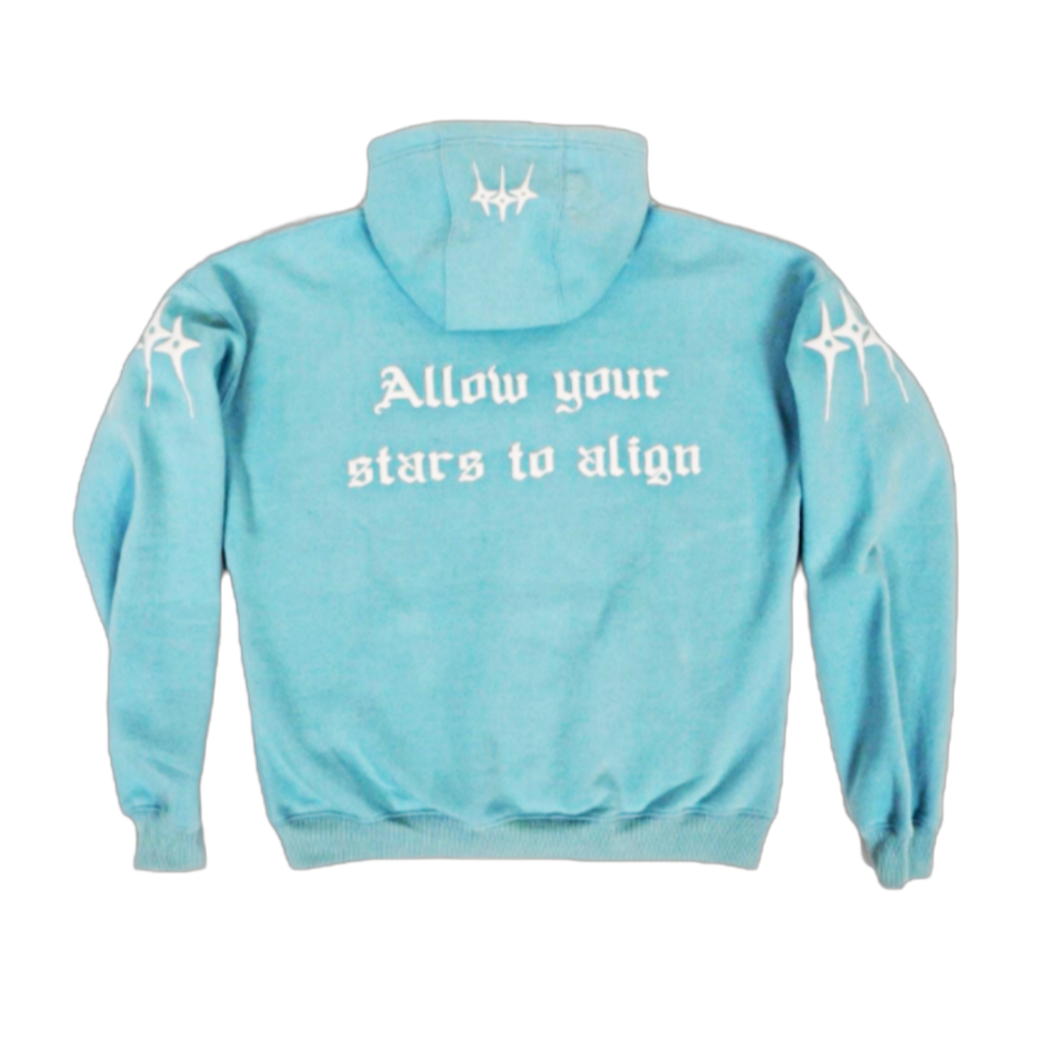 Naurd Light Blue Rhinestone Hoodie